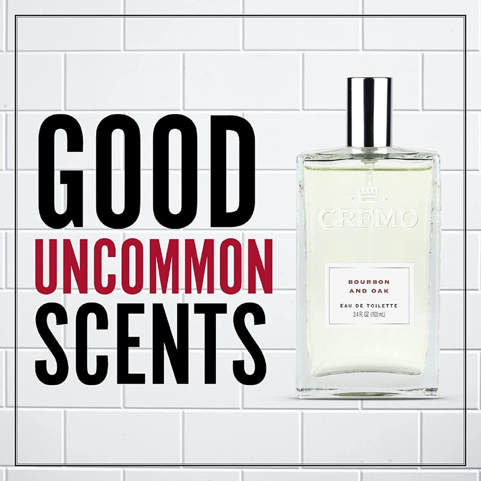 CREMO - Bourbon & Oak Eau de Toilette for Men - Spicy Fragrance - Spray 100ml - Gift for Men