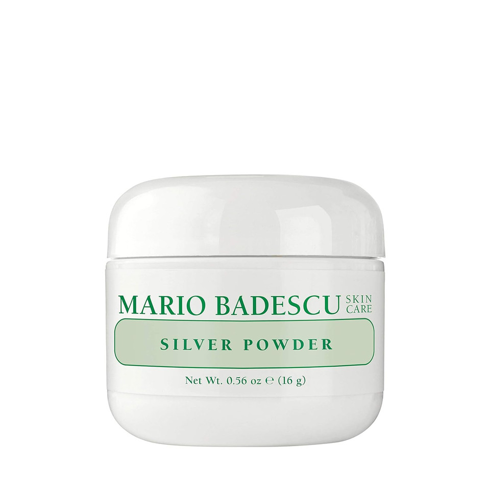 Mario Badescu Silver Powder Pore Mask For Oily Skin, Facial Pore Cleansing Mask Formulated With Kaolin Clay & Zinc Oxide, Nose Blackhead Remover Mask, 0.56 Ounce