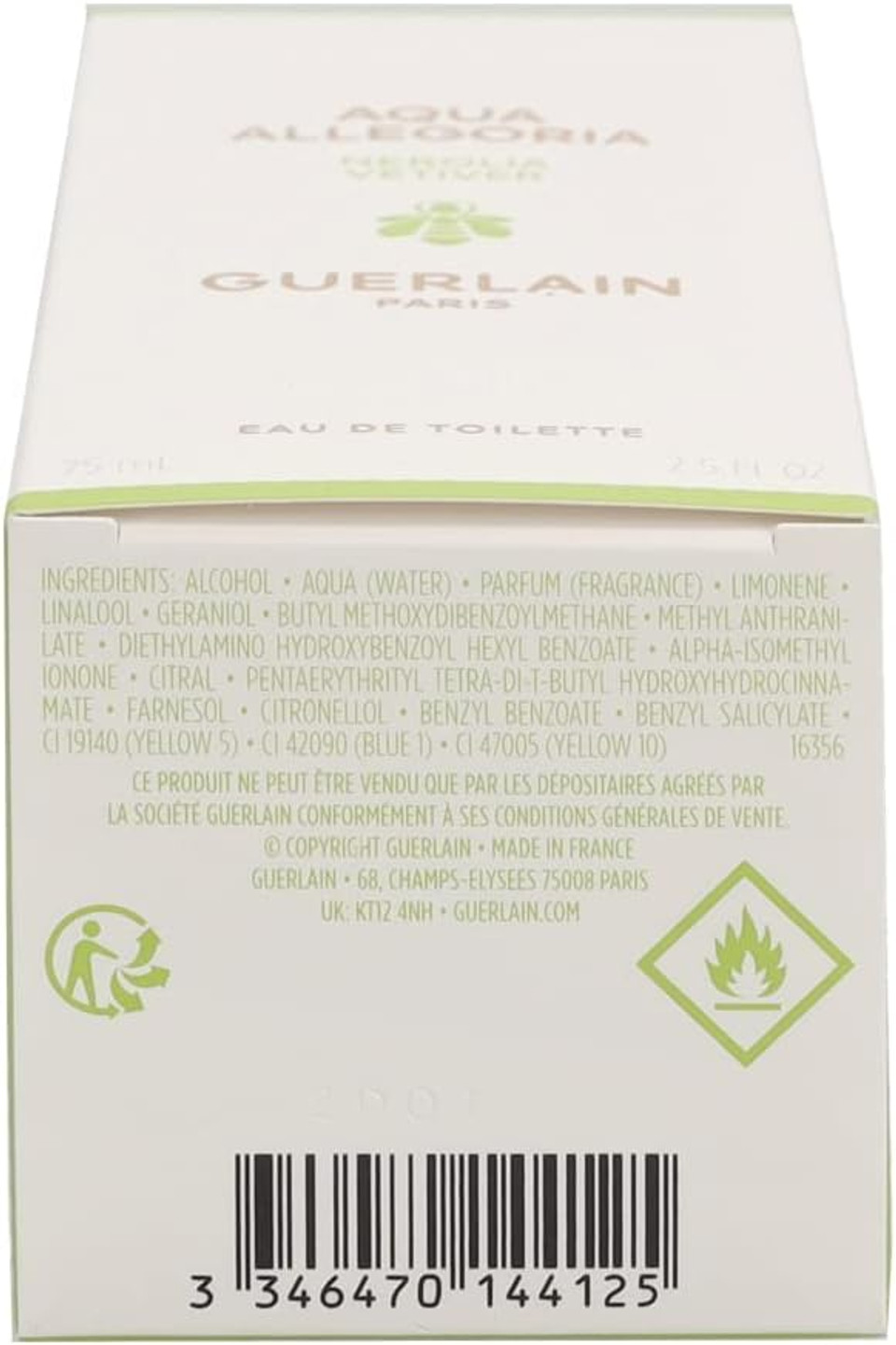 Guerlain Aqua Allegoria Nerolia Vetiver EDT 75ml