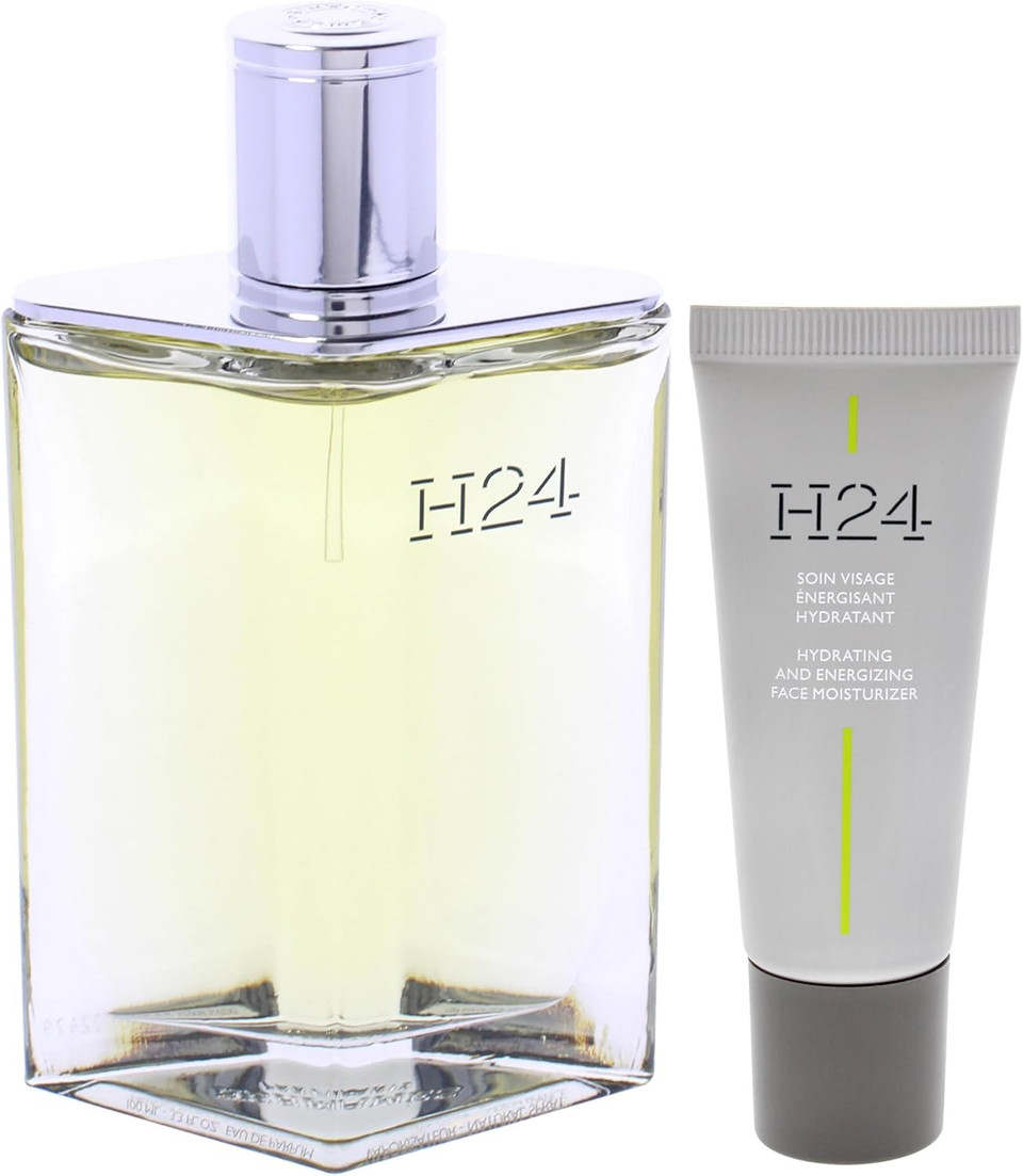 H24 by Hermes for Men - 2 Pc Gift Set 3.3oz EDP Spray, 0.68oz Face Moisturizer