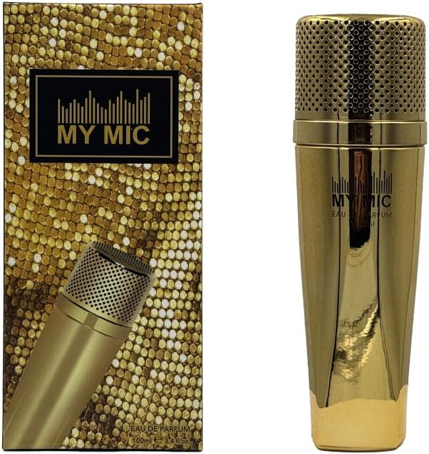 My Mic 100ml Eau De Parfum - Microphone Shaped Bottle - Leather Fragrance For Men - Inspired By Pa.co Rab.anne One Million - By Laurelle London