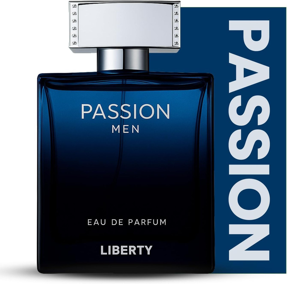 Liberty Luxury Passion Perfume for Men (100ml/3.4Oz), Eau De Parfum (EDP) Spray, Long Lasting Smell, Designed in France, Spicy Notes