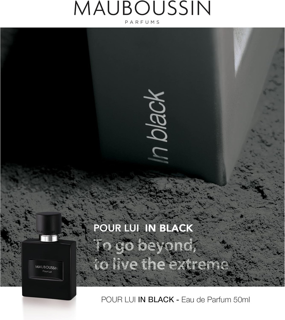 Mauboussin - Pour Lui In Black 100Ml (3.3 Fl Oz) - Eau De Parfum For Men - Woody & Oriental Scents