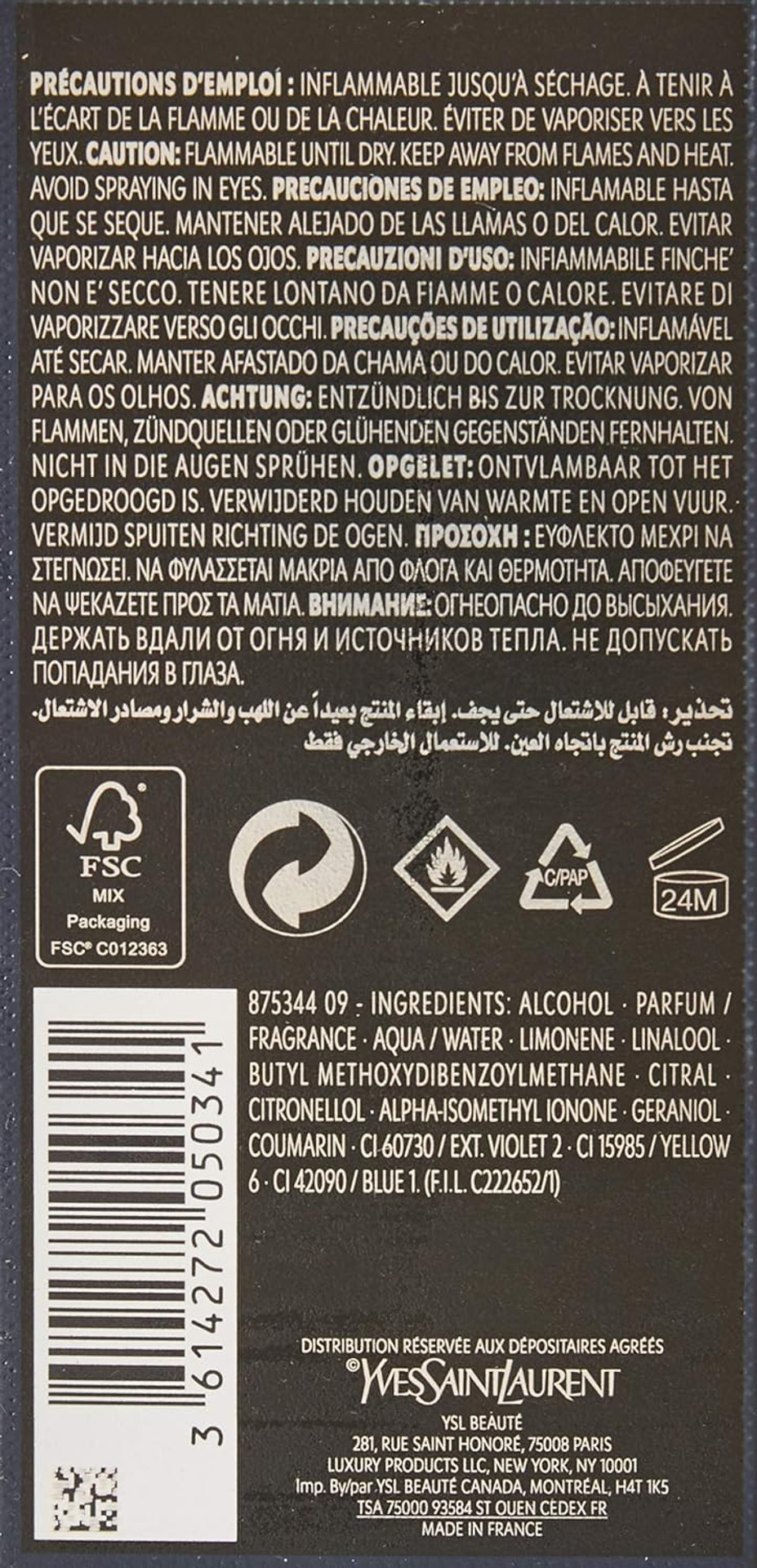 Yves Saint Laurent Y For Men Eau de Parfum 60ml