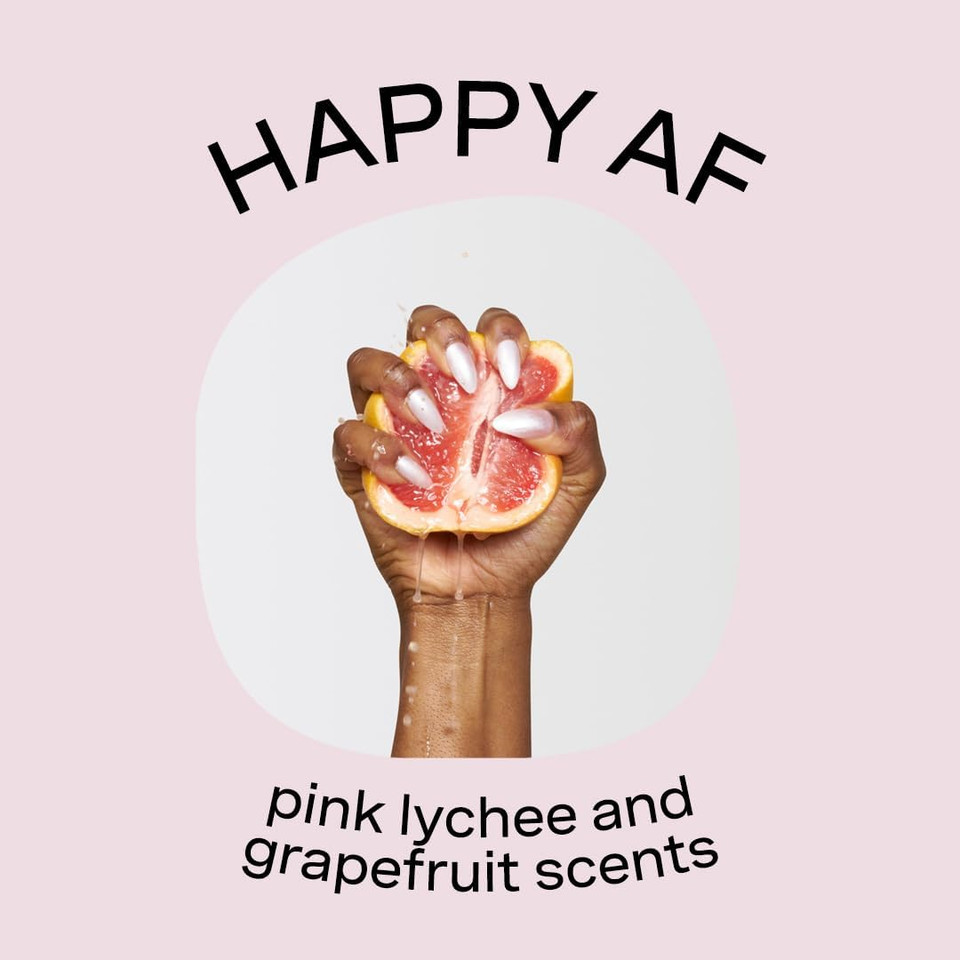 Happy AF by Addison Rae Fragrance - Perfume for Women - Fruity Floral Scent - Opens with Pink Lychee and Red Grapefruit - Blended with Peony - For Positive, Vibrant Ladies - 1 oz EDP Spray
