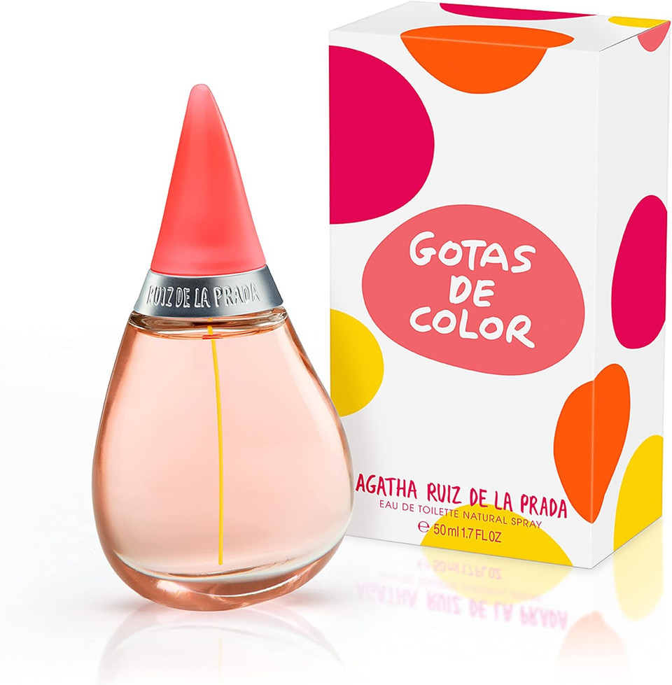 Agatha Ruiz de la Prada Perfume - Gotas de Color, Eau de Toilette for Women - Long Lasting - Playful, Modern and Young Fragance - Fruity and Floral Notes - Ideal for Day Wear - 50 ml