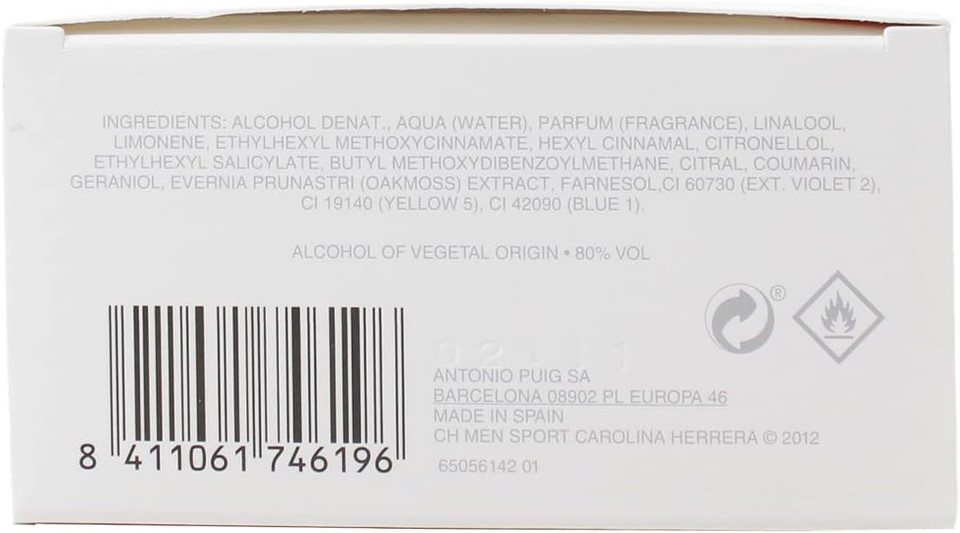 Carolina Herrera CH Men Sport EDT Spray 100ml