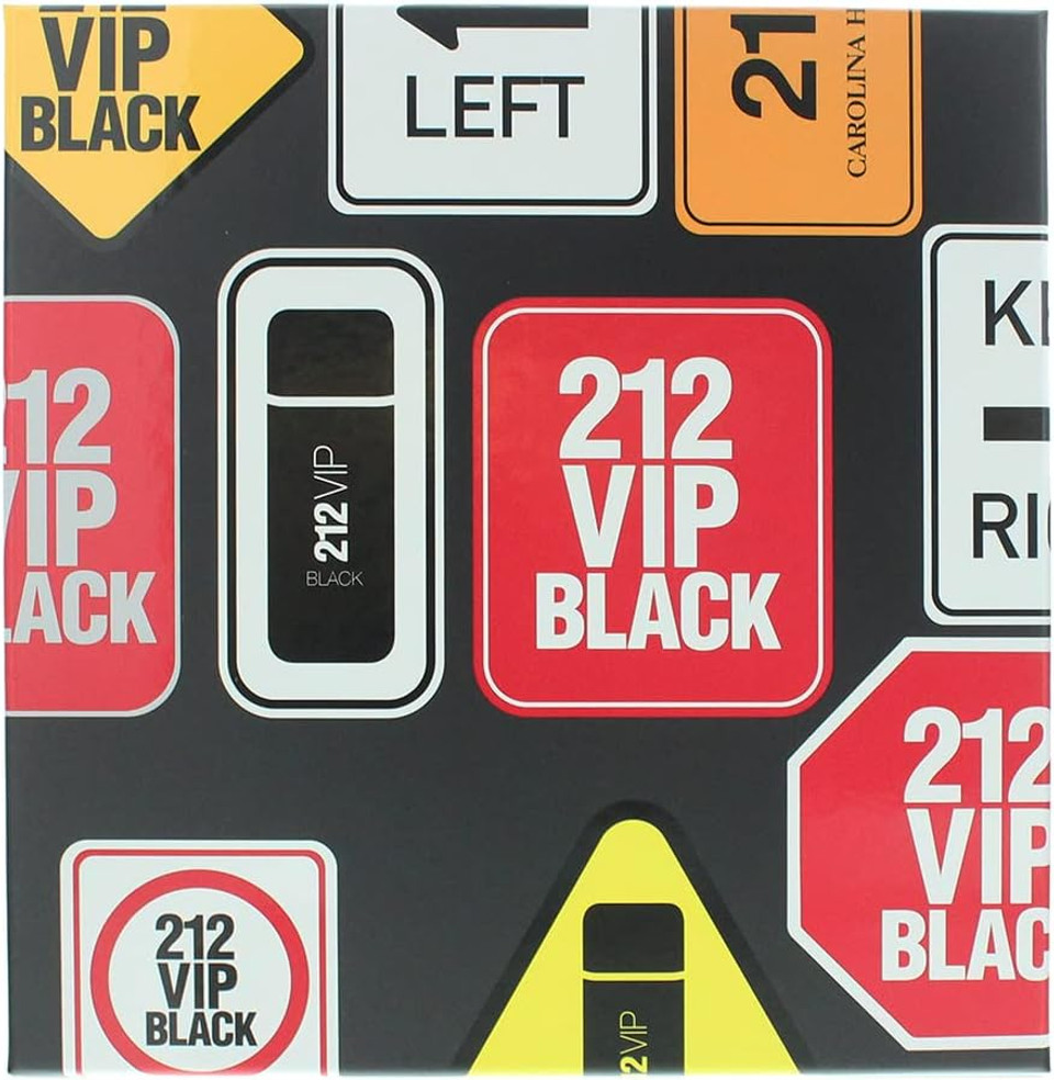 Carolina Herrera 212 Vip Black 2 Piece Gift Set: Eau De Parfum 100Ml - Shower Gel 100Ml