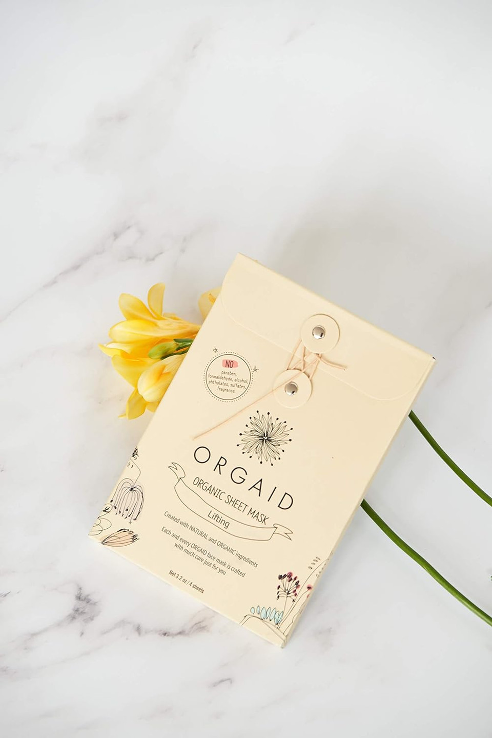Orgaid Organic Sheet Mask | Made In Usa (Pack Of 4) (Firming & Nourishing)