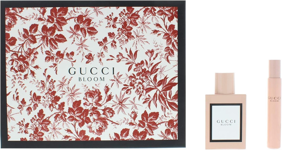 Gucci Bloom Eau De Parfum 50ml & EDP 7.5ml Rollerball Gift Set For Her