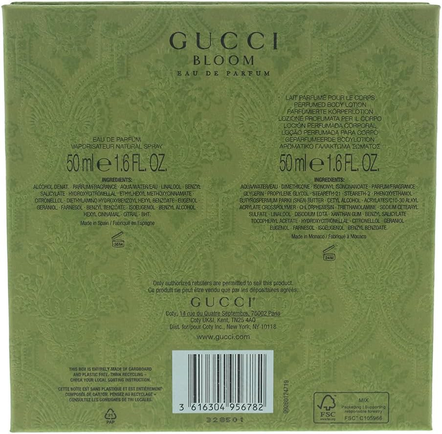GUCCI Women's Bloom 2 Piece Fragrances Gift Set (EDP 50 ml + Body Lotion 50 ml)