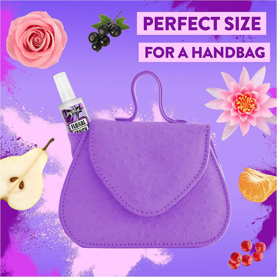 Impulse Floral Fancy made with 100% PCR plastic Body Mist deodorant spray for a unique and fresh fragrance 6 x 100 ml