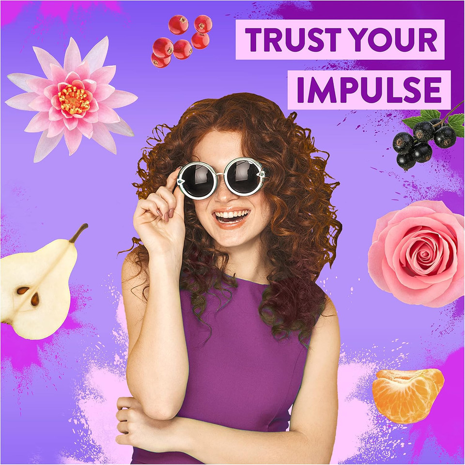 Impulse Floral Fancy made with 100% PCR plastic Body Mist deodorant spray for a unique and fresh fragrance 6 x 100 ml