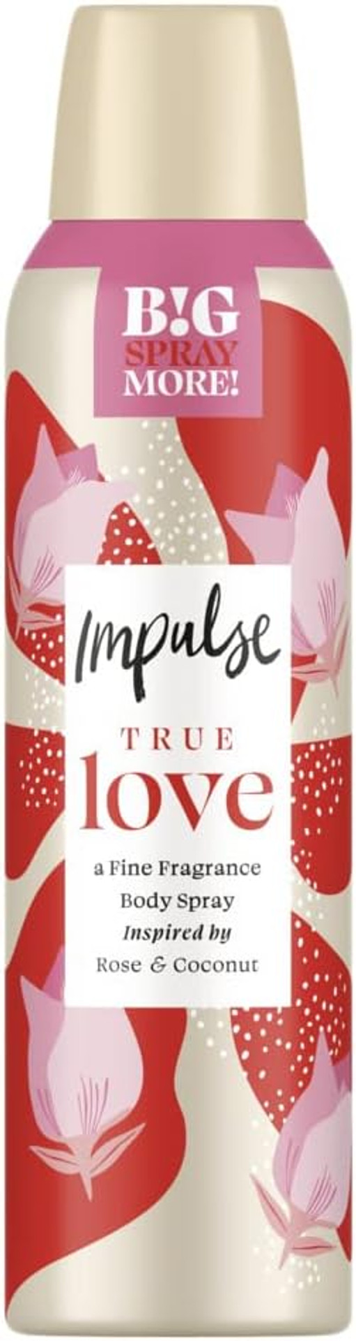 Impulse True Love Body Spray Deodorant 6 x 150 ml