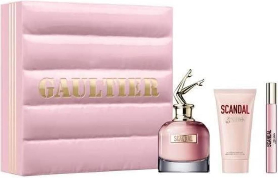 Jean Paul Gaultier Scandal Gift Set: EDP Spray 80ml, Body Lotion 75ml & EDP 10ml