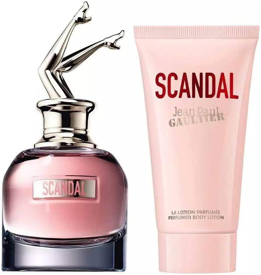 Jean Paul Gaultier Scandal Eau De Parfum Spray 50ml & 75ml Perfumed Body Lotion, Gift Set