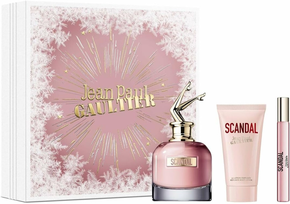 Jean Paul Gaultier Scandal Eau de Parfum 80ml Gift Set 2023 (Contains 80ml EDP, 75ml Body Lotion and 10ml Travel Spray)