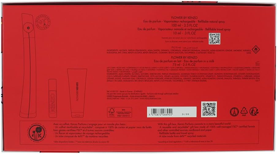 Kenzo 3 Piece Flower Perfume Set for Women