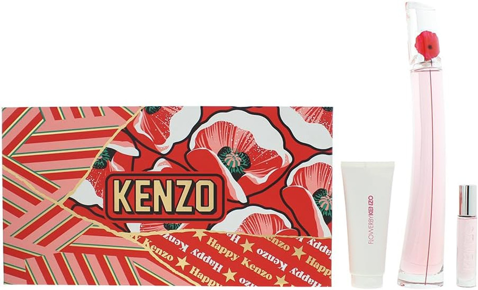 Kenzo Flower Poppy Bouquet Eau de Parfum 3 Piece Gift Set: Eau de Parfum 100ml - Kenzo Flower Poppy Bouquet Eau de Parfum 3 Piece Gift Set: Eau de Parfum 100ml -