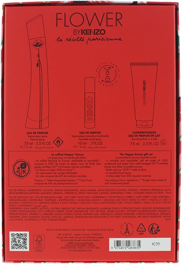 Kenzo La Recolte Parisienne Eau de Parfum 3 Piece Gift Set