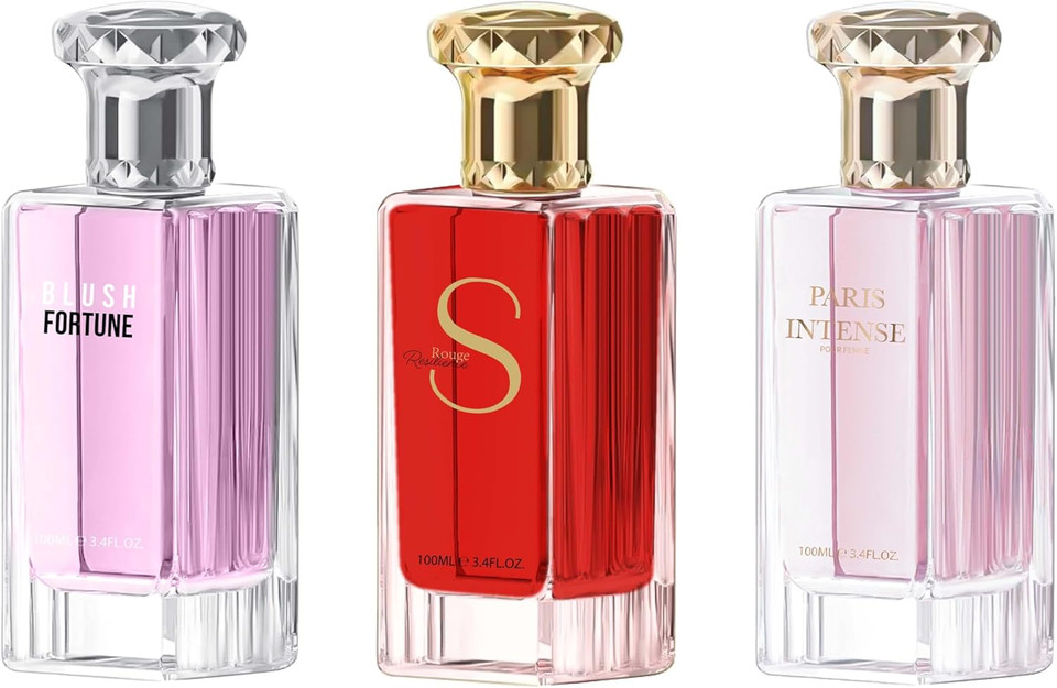 V.V Love For Women - Women's 100ml x 3 Fragrance for Her - Gift Set For Women - Blush Fortune, Rouge Resilience, Paris Intense