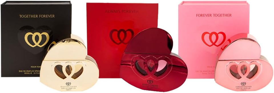 Forever Collection 3 Pack Set - Eau De Parfum 100ml - Forever Together, Together Forever, Always Forever - Designer Inspired Fragrances For Her - By Laurelle London