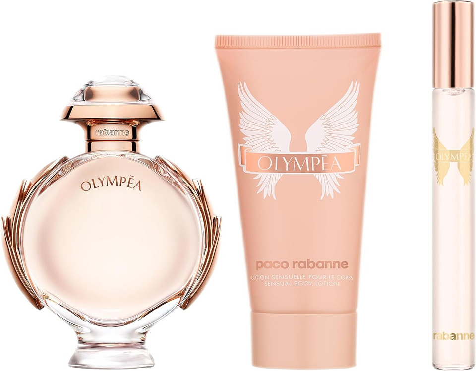 Paco Rabanne Olympea Eau de Parfum 50ml Gift Set 2024 (Contains 50ml EDP, 75ml Body Lotion and 10ml Travel Spray)