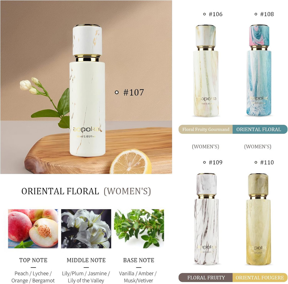Qwesure Xixi Perfume for Women Inspired by Classic French Elegance  30ml Long-Lasting Eau de Parfum, Citrus Floral Scent with Jasmine, Patchouli, Vanilla & Musk