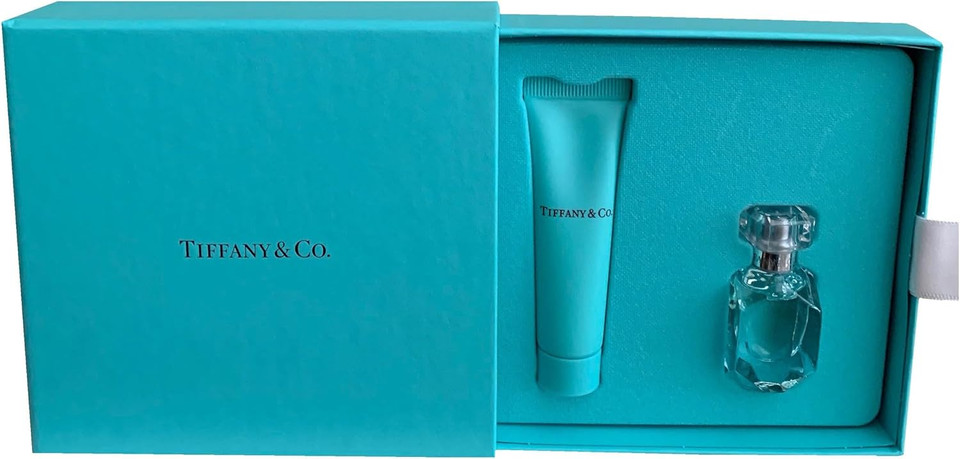 TIFFANY Sample Set Woman's Perfume and Body Lotion, 1 Set, blue