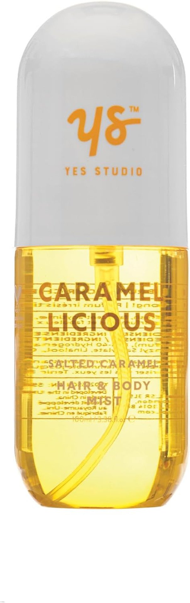Yes Studio Caramel Licious Hair & Body Mist Fragrance Spray Vegan - 100ml