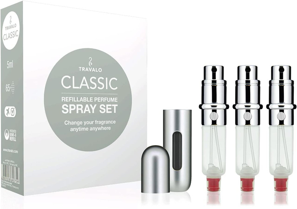 Travalo Classic HD Bag Sprays Silver Set of 3 Refills