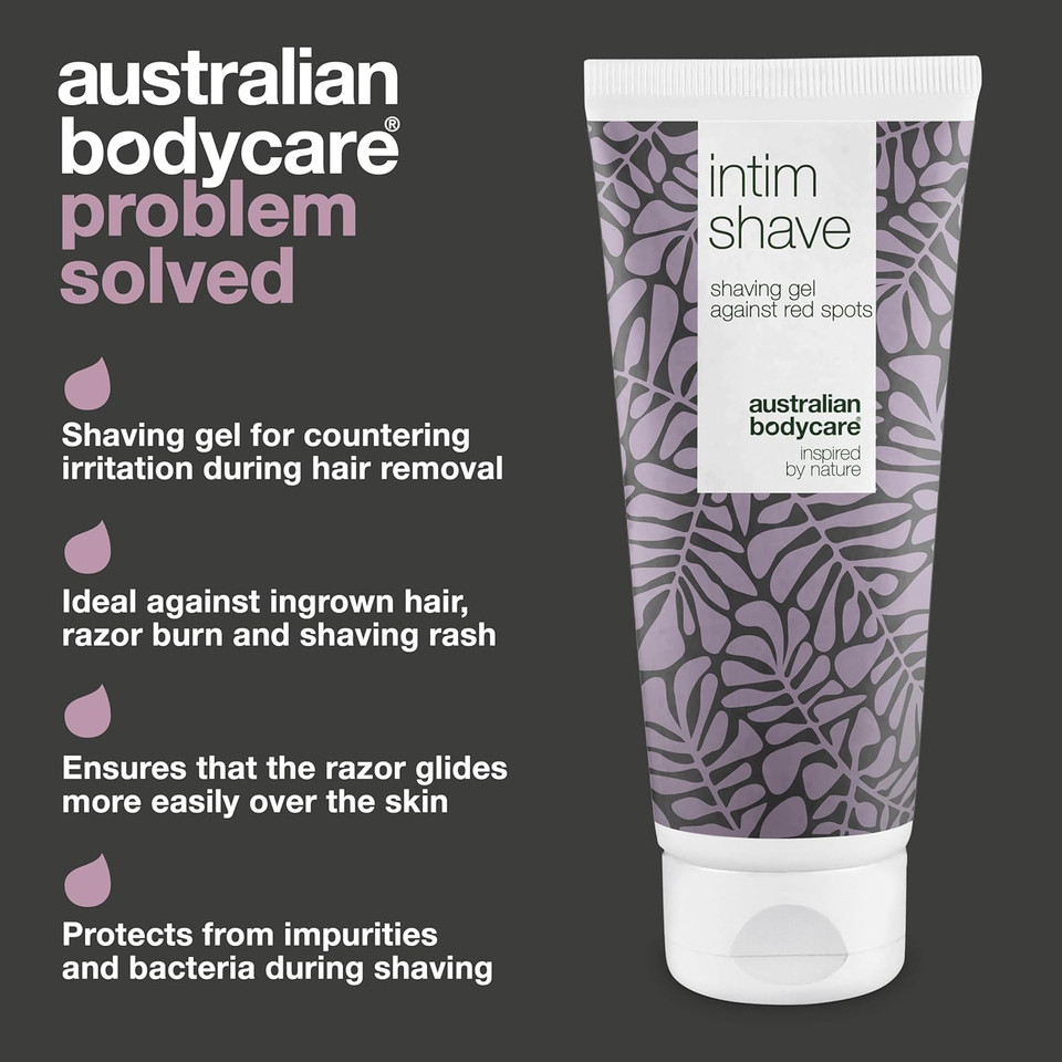Australian Bodycare intim Shave 200ml - Intimate Shaving Gel with Tea Tree Oil for Ingrown Hairs, Irritation & Razor Bumps, for Bikini line Shaving and Shaving The Intimate Area, pH Balanced (200 ml)