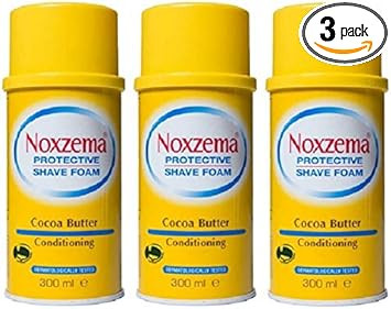 3x Noxzema Shaving Foam Cream with Cocoa Butter 300ml