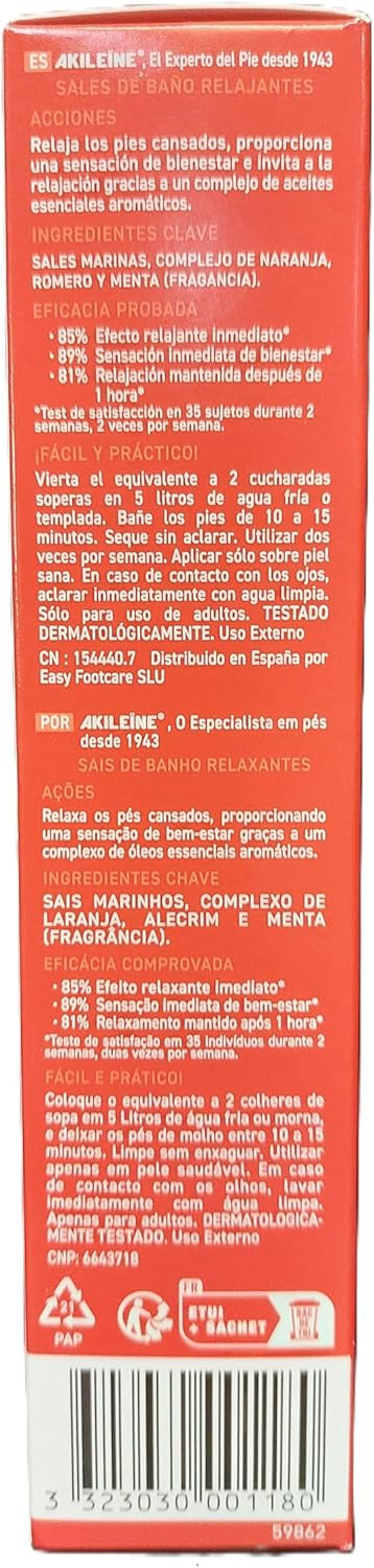 Akileïne Relaxing Foot Bath Salts 6 x 20g