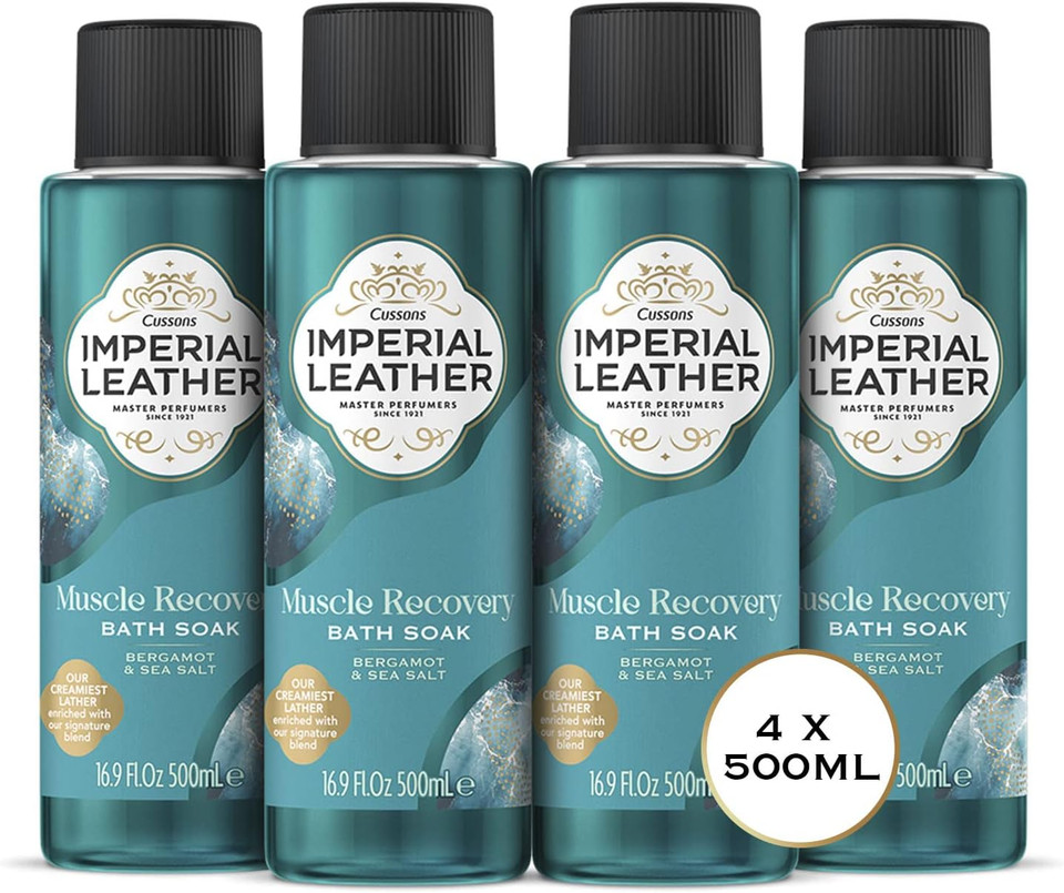 Imperial Leather Relaxing Bath Soak, Lavender & Wild Iris, Rich & Creamy Bubble Bath, Gentle Skin Care, Bulk Buy, Pack of 4 x 500ml