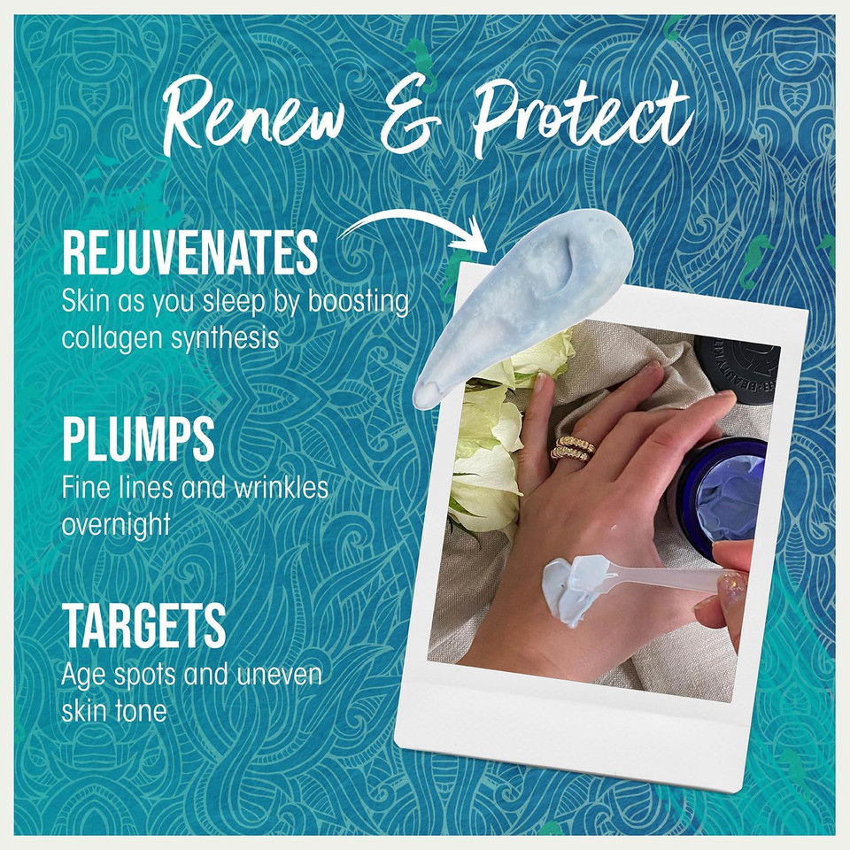 Beauty Kitchen - Seahorse Plankton + Facial Cleansing Konjac Sponge - Sustainable Gentle Exfoliator - Calms Redness & Unclogs Pores - Vegan/Cruelty Free