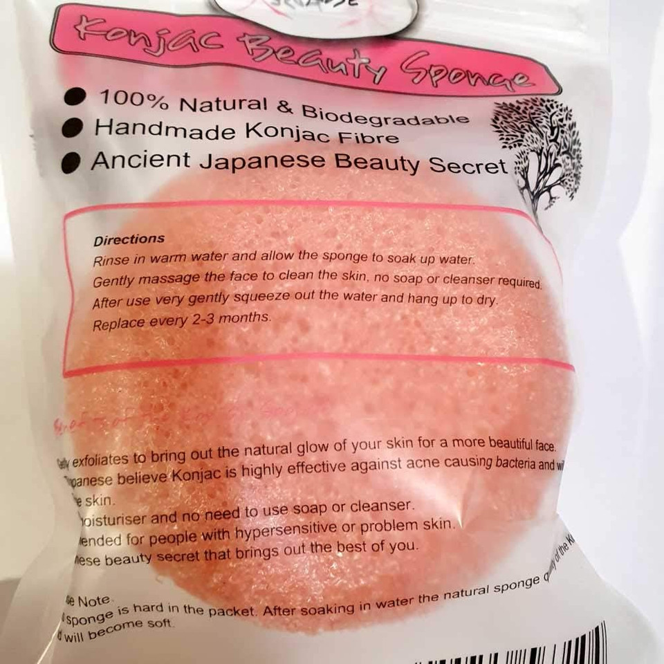 Konjac Sponge with Vitamins & Minerals Gentle Face Exfoliator