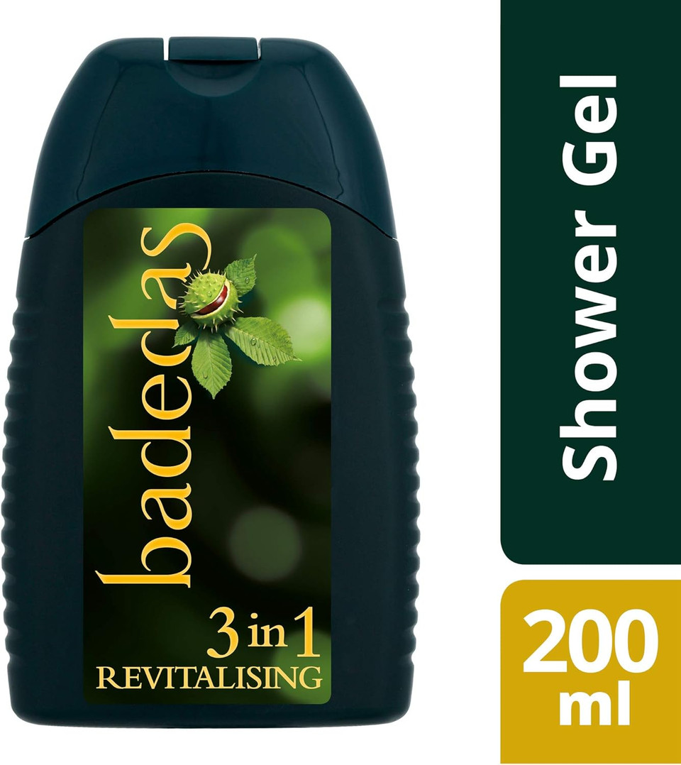 Badedas 3 in 1 Revitalising bath product enriched with natural moisturisers Shower Gel, Shampoo and Conditioner for a luxurious shower experience 200 ml (Pack of 3) Badedas 3 in 1 Revitalising bath product enriched with natural moisturisers Shower Gel, Shampoo and Conditioner for a luxurious shower experience 200 ml (Pack of 3)