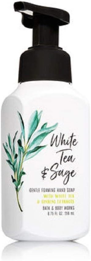 Bath & Body Works Bath and Body Works Gentle Foaming Hand Soap White Tea and Sage 8.75 Ounce (2-Pack) with Ginseng Extracts