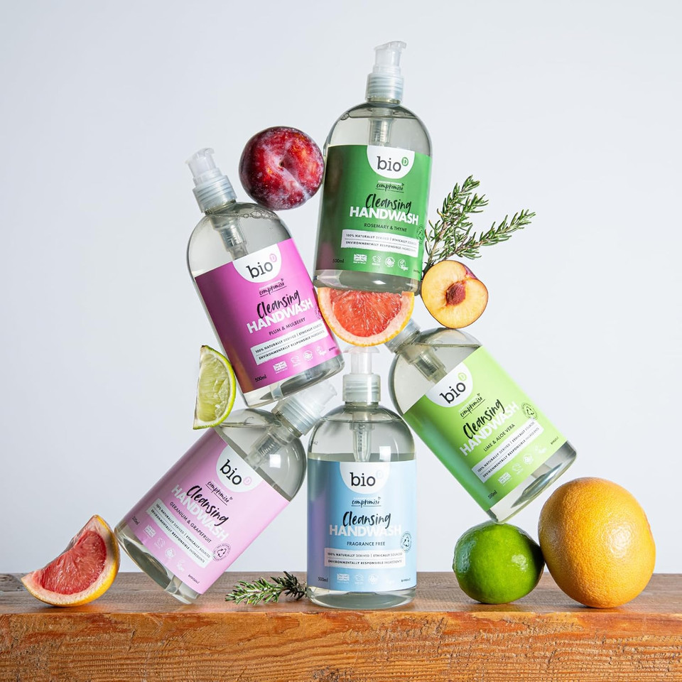 Bio-D Anti Bacterial Cleansing Hand Wash with Plum & Mulberry 5L | Fragrance Free | Eco Friendly | Allergy Friendly | Vegan | Cruelty Free