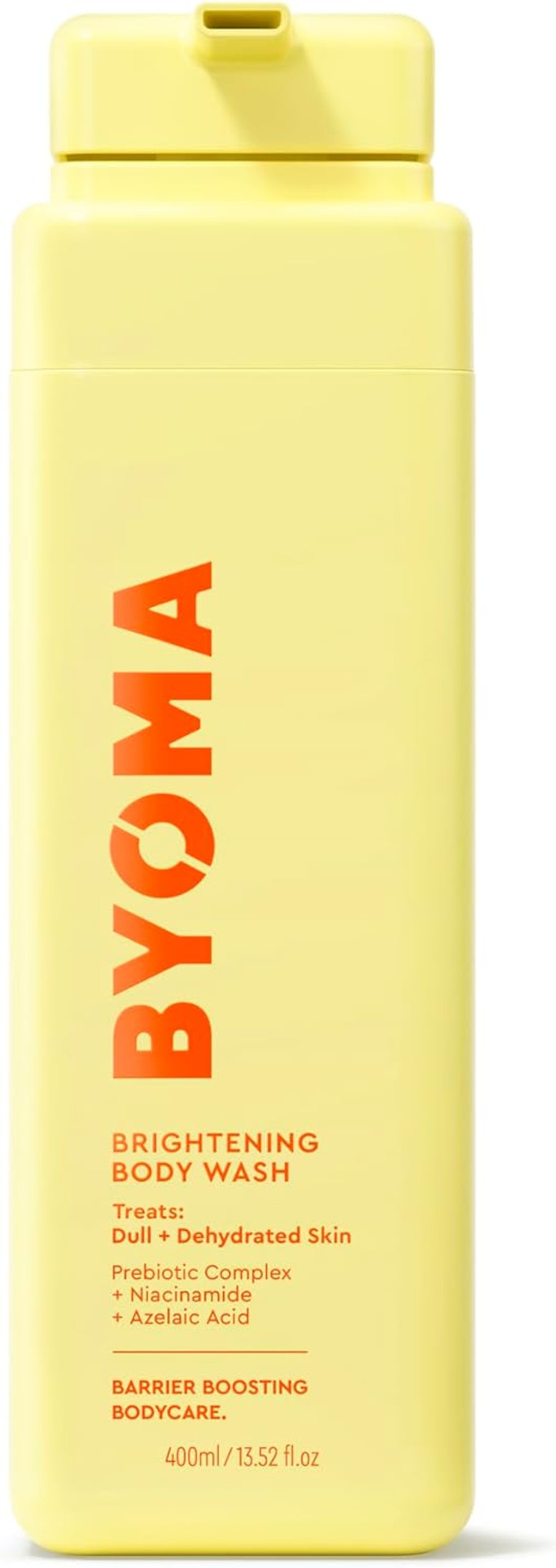 BYOMA Brightening Body Wash (400ml) Treats Dull and Dehydrated Skin, Balances and Repairs the Skin Barrier with Niacinamide and Azelaic Acid - Brightens and Evens Skin Tone