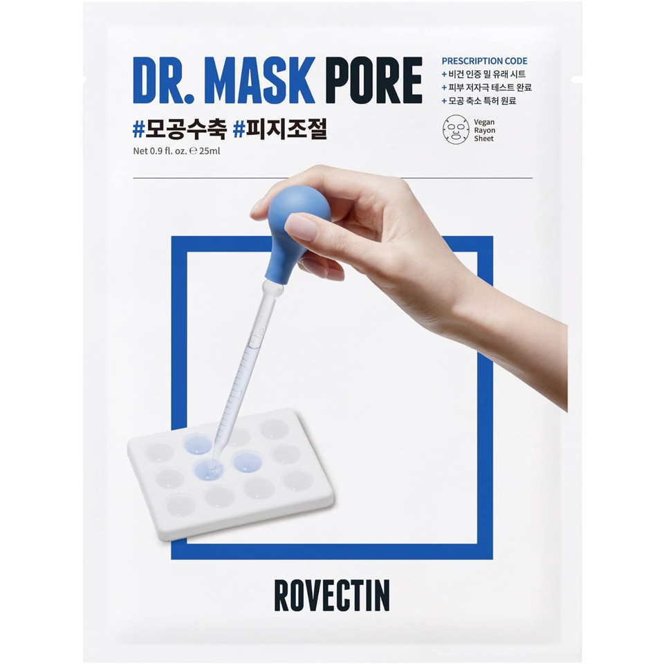 Rovectin Dr. Mask Pore For Sebum Control And Pore Treatment, Hydrating, Pore Tightening(Pack Of 5 Each)5 Count (Pack Of 1)