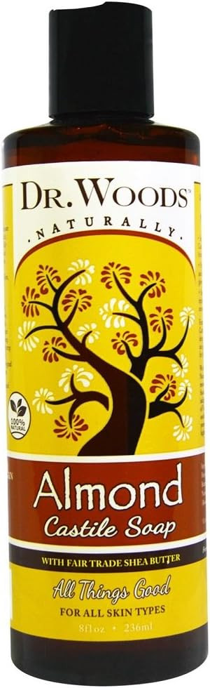 Pure Almond Castile Soap with Organic Shea Butter, 8 fl oz (236 ml)