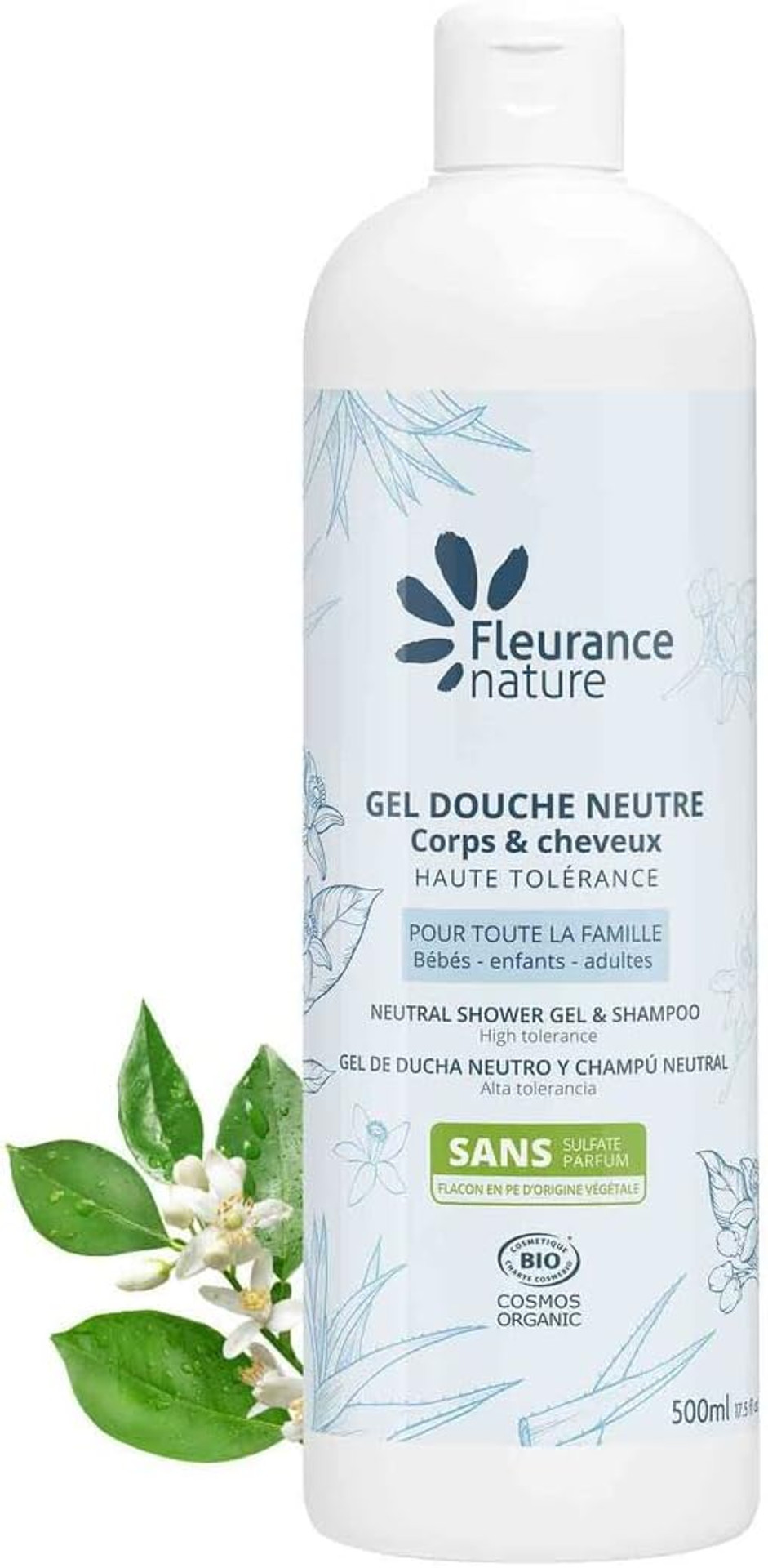 Neutral Organic Shower Gel 500 ml Fleurance Nature
