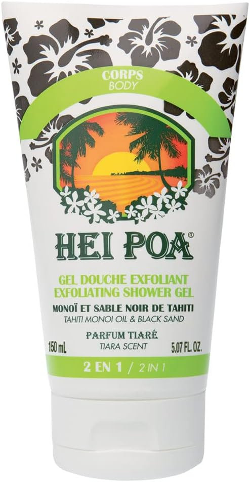 Hei Poa, Body Scrub Gel with Tahitian Black Sand - 150 ml