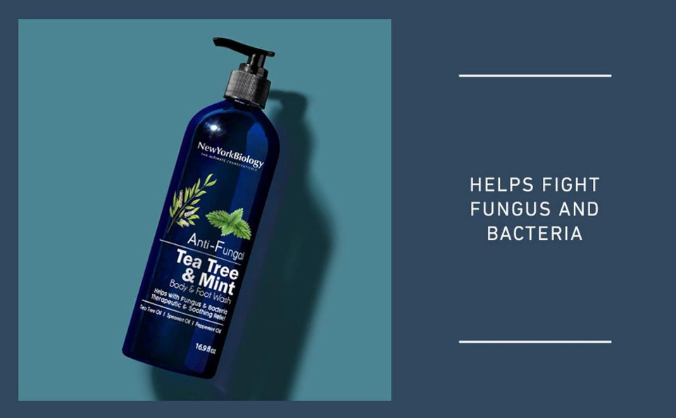 New York Biology Tea Tree Body Wash - Helps Nail Fungus, Athletes Foot, Ringworms, Jock Itch, Acne, Eczema & Body Odor, Soothes Itching & Promotes Healthy Skin and Feet - 500 ml