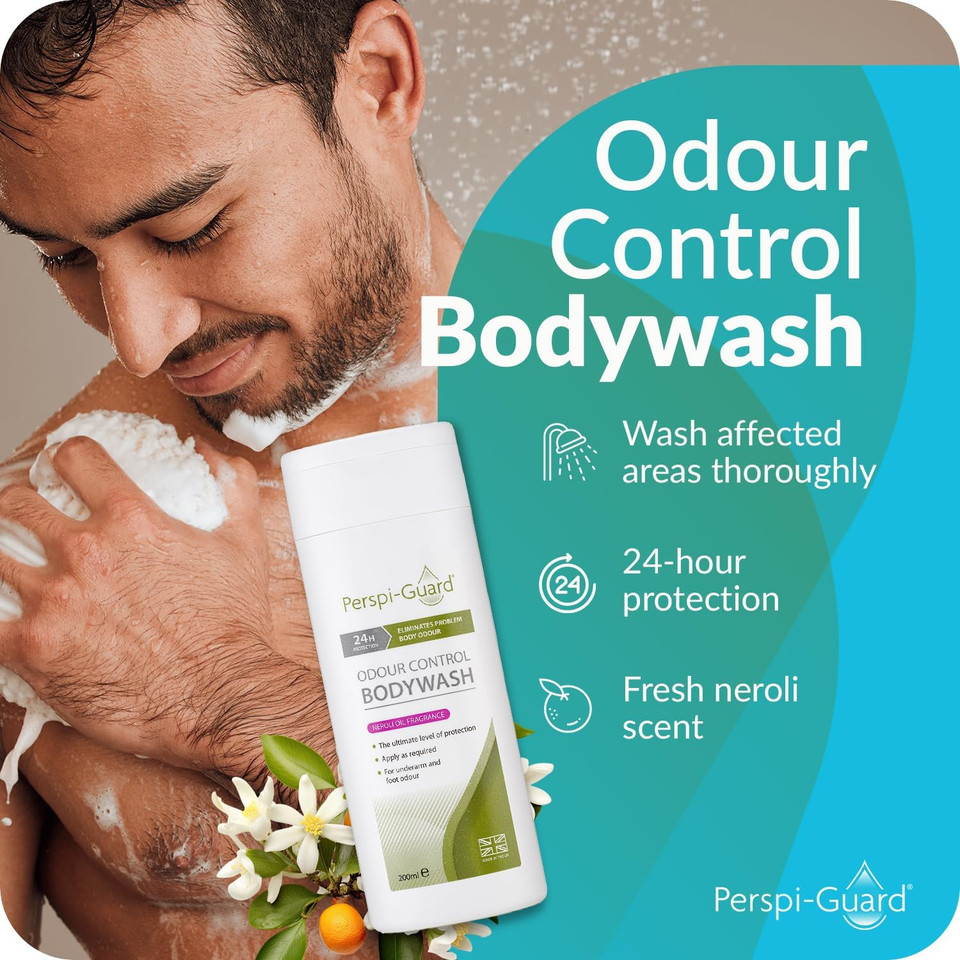 Perspi-Guard 3-Step Anti Sweat Bundle, Neroli Scented Body Wash 200ml, 48-hour Roll On Deodorant & Antiperspirant, Strong Antiperspirant Spray 50ml