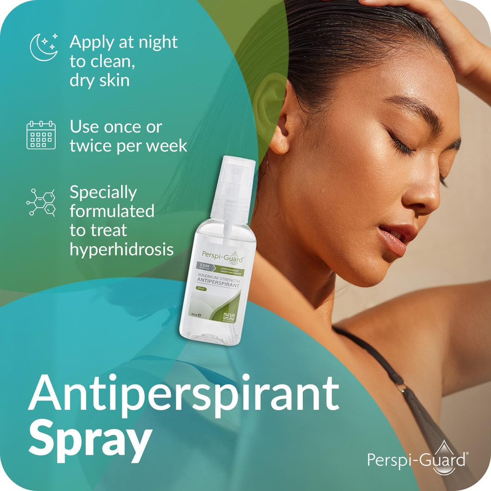 Perspi-Guard 3-Step Anti Sweat Bundle, Neroli Scented Body Wash 200ml, 48-hour Roll On Deodorant & Antiperspirant, Strong Antiperspirant Spray 50ml