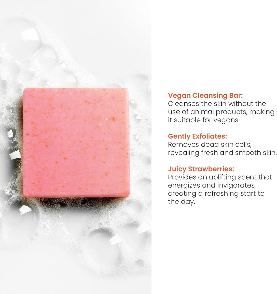 Skin Pharmacy Rose Facial Cleansing Bar 100g | Luxurious Skincare | Energizing Exfoliation for Fresh, Hydrated, and Smooth Skin