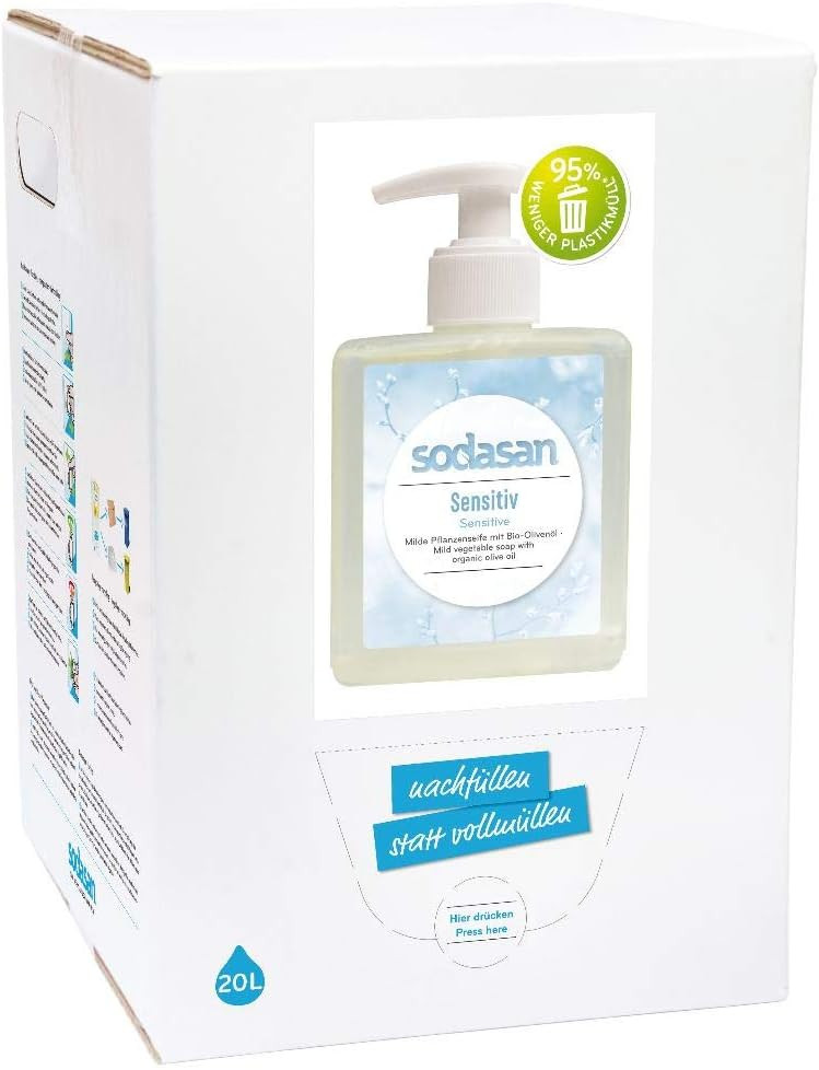 SODASAN Liquid Sensitive Soap 20 Litre Bag in Box
